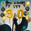 30th Birthday Party Decorations for Men Women Black and Gold,