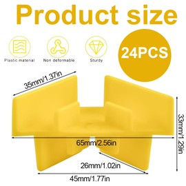 WJccsee Tray Stackers, 24Pcs Plastic Tray Stackers for Harvest Right Freeze Dryer Accessories Reusable Stackable Trays Organizers for Kitchen (Yellow)