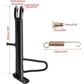 Mokuo Dirt Bike Stand,Motorcycle Kickstand, Scooter Mopeds Side Stand in Iron Material Compatible with Most Dirt Pit Bike Scooter Mini Bike, Height of 15.5cm Above Ground