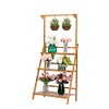 ALAEUS 3 Tier Hanging Plant Stand, Foldable Bamboo Shelf Plant