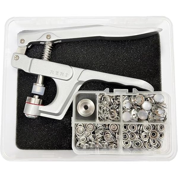 Pearl Snaps with Fastener Pliers Press Tool Kit 40 Set