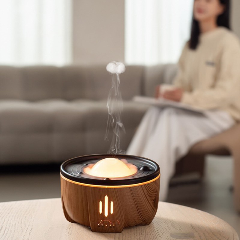 Aromatherapy Humidifier 300ml Timer Wood Grain Essential Oil Diffuser Cool