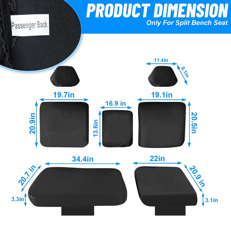 StarknightMT UTV Uforce 1000 Seat Covers, 1680D Waterproof Seat Cover