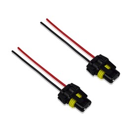 9005 9006 9012 HB3 HB4 Female Adapter Wiring Harness Sockets Wire Pigtail Connector for Auto Headlights Fog Lights, Automotive Accessories Replacement, 2 Pack Nylon Waterproof Plugs