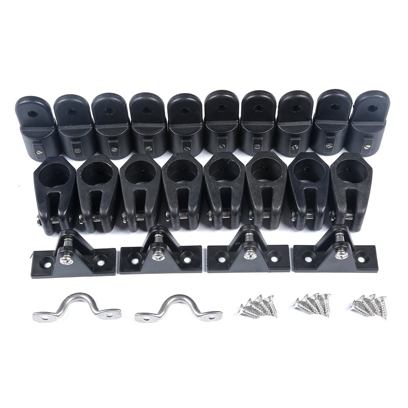 Mxeol Boat Top Fittings Hardware Combo Black Nylon Bimini Caps