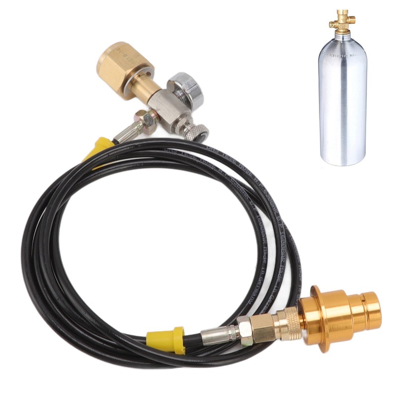 Soda Maker Adapter Hose Kit 1.5m Black Hose with Gold