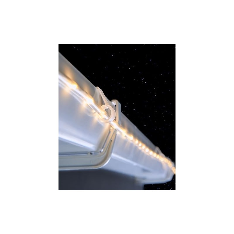 WeRChristmas Rope Light Gutter Hooks, White, Pack of 24, 4