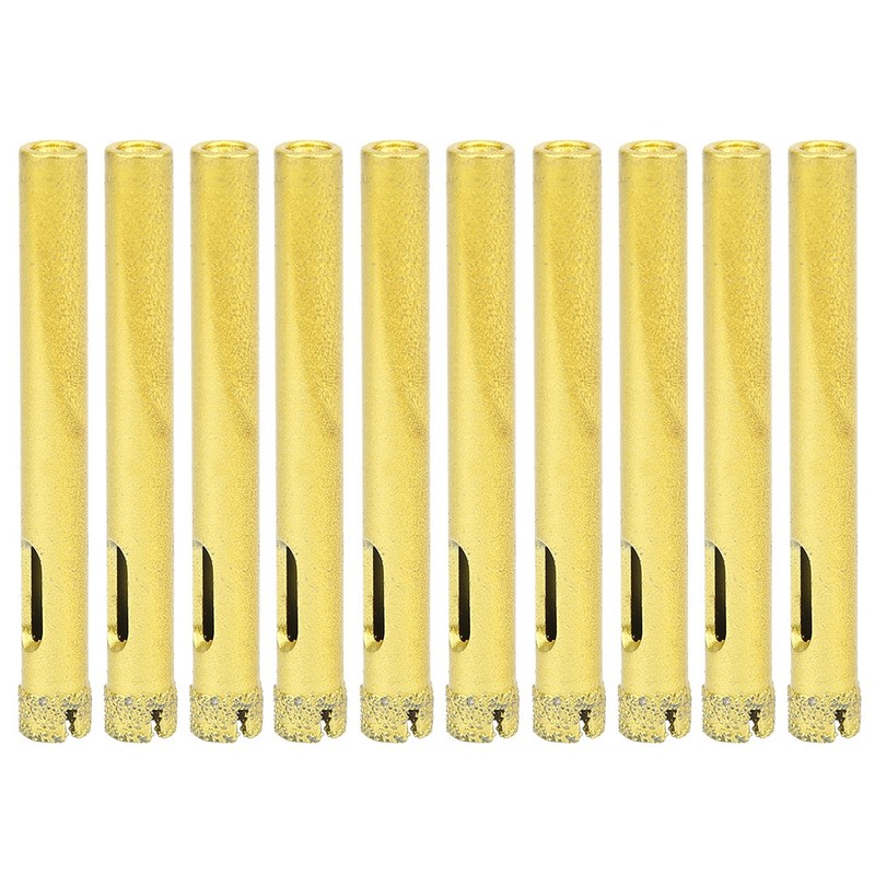 10Pcs Diamond Hole Saw Drill Bit Gold Granite Ceramic Tile