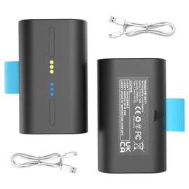 2 Pack Extra Outdoor Camera Battery Pack Compatible with SimpliSafe Wireless Outdoor Security Camera CMOB1 CM0B1 SCM301 with Type-C Charge Cable Upgraded 7000mAh Capacity Battery Model SSCAM-BAT1