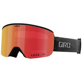 Giro Axis Ski Goggles - Snowboard Goggles for Men - Black & White Bit Tone Strap with VIVID Ember/VIVID Infrared Lenses