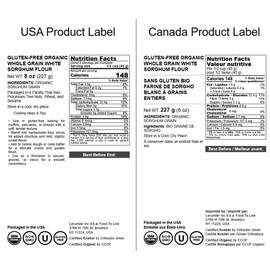 Food to Live Gluten-Free Organic White Sorghum Flour, 8 Ounces – Non-GMO Whole Grains, Finely Ground, Pure, Raw. Good Source of Protein and Fiber. Great for Baking. Vegan, Kosher, Bulk