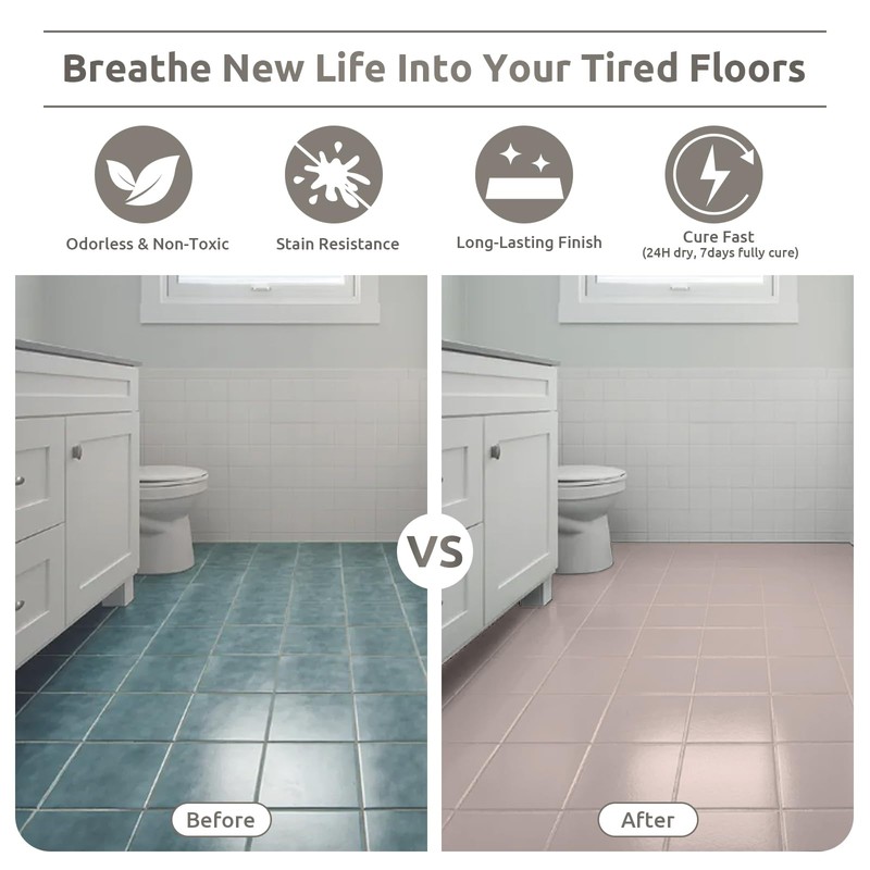 JUNGARIAN All-In-One Interior Floor Coating Kit, Water-based & Low Odor