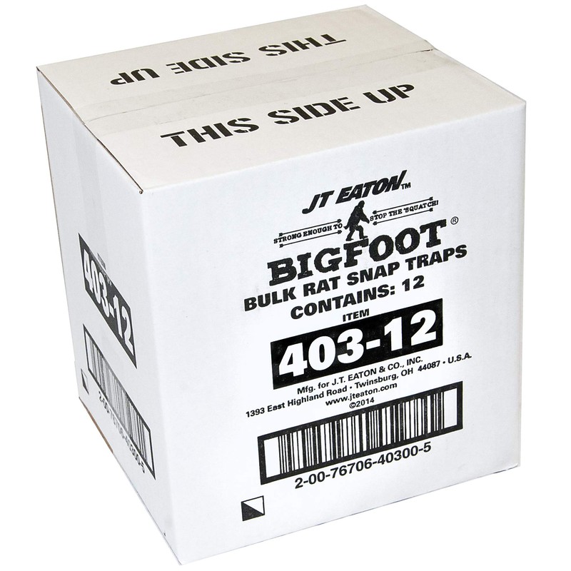JT Eaton 403-12 Bigfoot Rat Size Snap Trap with Expanded