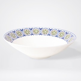 Korea Ceramics Bone China Peacock 10-inch Cooking Bowl 1P Salad Bowl Multipurpose Serving Bowl / 한국도자기 본차이나 피코크 10인치 요리볼 1P 샐러드볼 다용도 대접 그릇