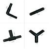Waycreat 24 pcs 4mm Black Aquarium Airline Tubing Connectors Plastic