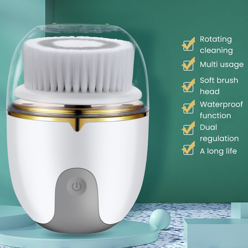 Electric Facial Cleanser 2 Gears Deep Clean Dustproof Waterproof Gentle