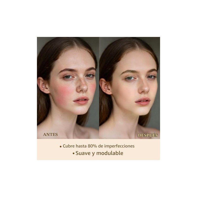 UCANBE Base de maquillaje y corrector 2 en 1, cobertura