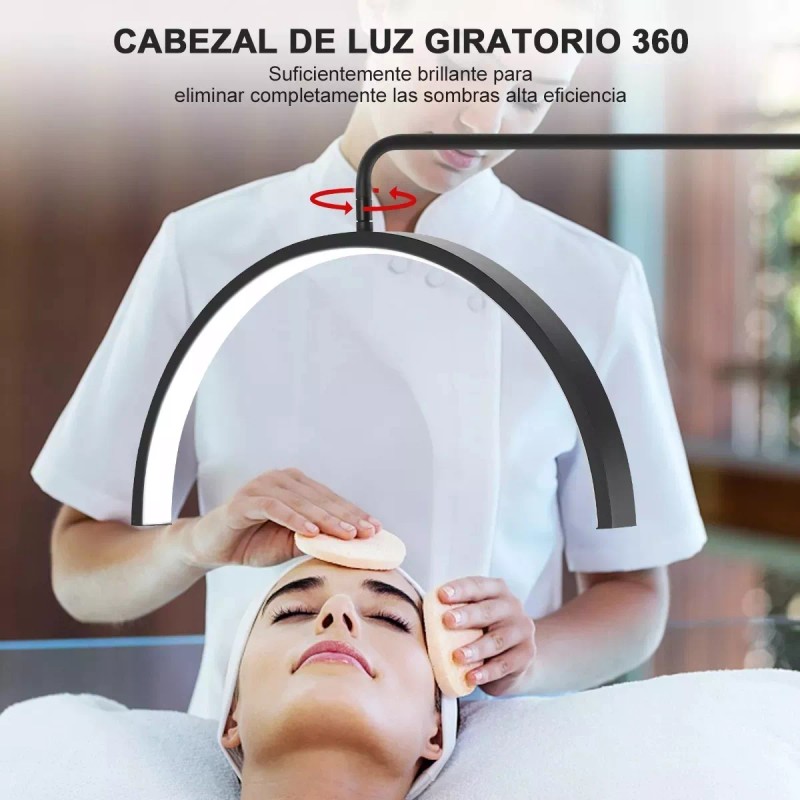 Cthtbs Lampara Para Pestañas Spa Ajustable 1.35-1.8m 40w 3000-6000k