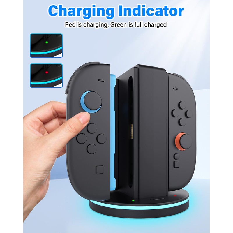 Controller Charger Compatible with Switch 2, Charging Station for JoyCon