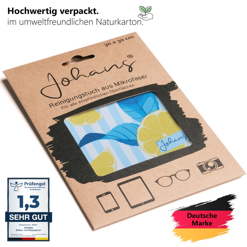 Johans® XXL Microfibre Cloth for Cleaning Smartphone, Tablet, Glasses, Display,