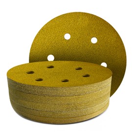 GZKTY 40Pcs 150mm Sanding Discs 40 Grit, Round Hook and Loop Sandpaper for Random Orbital Sander