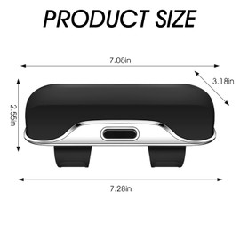 Sun Glasses Holder for Car Sun Visor Universal Sun Visor Glasses Clip Flocking Lining Car Visor Sunglasses Organizer Box with Ticket Card Clip (Black)