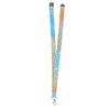 inking house World Map print Lanyard neck strap, ID HOLDER