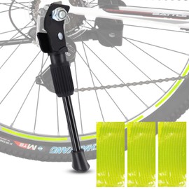 Aohcae Children's Bicycle Stand, 16 Inch Bicycle Stand, Rear Wheel + 3 Reflective Stickers, Bicycle Rear Stand, Bicycle Accessories, Universal Side Stand