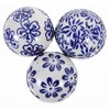 Abaodam Ceramic Balls Set of 3 Blue and White 5.00X5.00X5.00cm