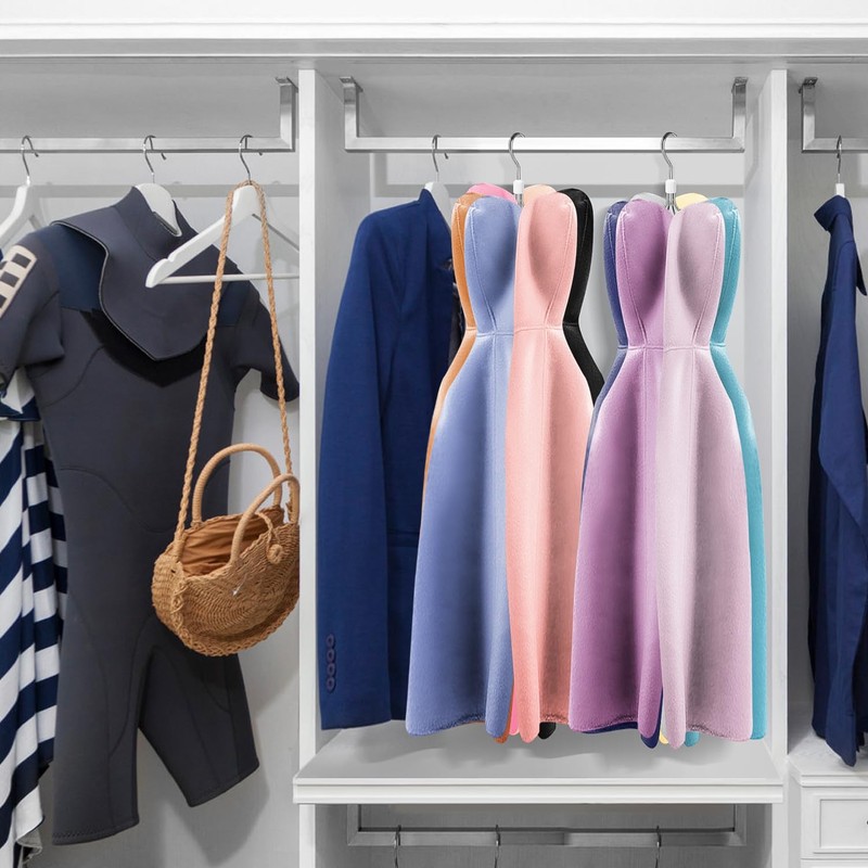 Hoodie Organizers 2-Pack, 6 Balls 360°Swivel Hoodie Hangers for Closet