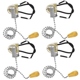 Operitacx 4 Stück Lichtdrahtschalter Lampenwechselschalter Zugschnur-lichtschalter Badezimmer Austausch Des Lampenschalters Badezimmerschalter-zugschnur Praktische Zugkette Silver Eisen