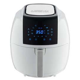 GoWISE USA XL 8-in-1 Digital Air Fryer with Recipe Book, 5.8-Qt, 1700 Watts, White