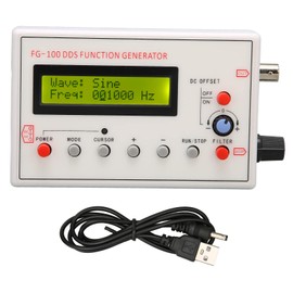 DDS Functional Signal Generator, Sine, Triangle, Square, Sawtooth Waveform Function Generator Frequency Meter, 1HZ to 500KHZ, Portable Signal Source Module Frequency Counter