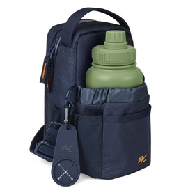 M2C® PREMIUM Magnetic Gym Bag – Gym Pouch with Water Bottle Holder, Cup & Wallet Pocket, Phone Storage, Key Clip, Adjustable Sling Strap – Ideal for Sports, Work & Travel