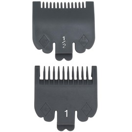 2 Pieces Professional Hair Clipper Guard Guide Attachment Combs, 1.5mm, 3mm, 1/16", 1/8", Compatible with Wahl Standard Full-Sized 8148 1919 8504 Magic Clip Hair Clippers (Gray)