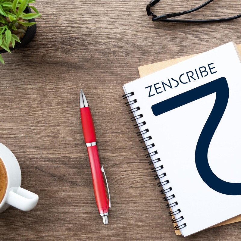 ZENSCRIBE® Ergonomic Ballpoint Pen, Pack of 10, Premium Ballpoint Pen