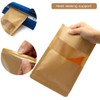 Resealable Bags,Kraft Stand up Pouches with Window,50Pcs 7x10"Zip Lock Coffee