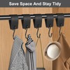 CAINCAY S Hooks with Leather Loop, 5 Pcs S Shaped