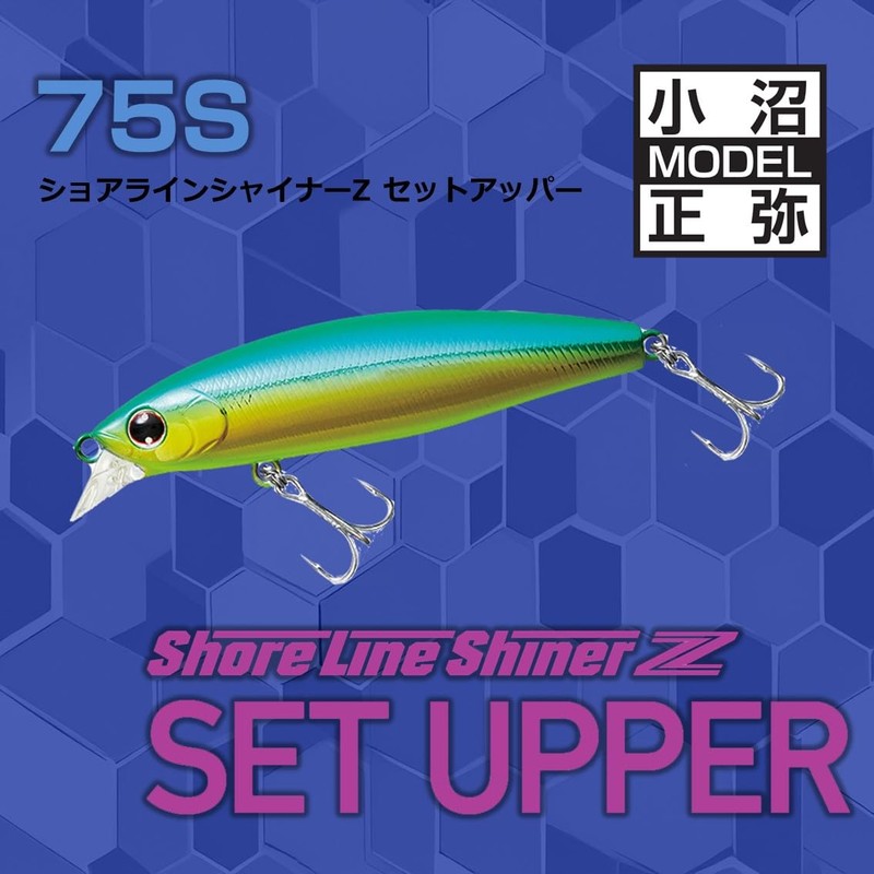 DAIWA Shoreline Shiner Z Set Upper 75S-DR Lure, Design: Chart