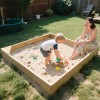 ABORON Kids Sand Boxes with Excavator Sandboxes with Covers Corner