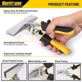 Hurricane Sheet Metal Hand Seamer, 6 Inch Straight Jaw Sheet Metal Bender Tools for Flattening Metal, Ergonomic TyreGrip Handle