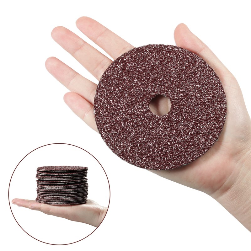 LEONTOOL Aluminum Oxide Resin Fiber 25pcs 4-Inch Resin Fiber Sanding