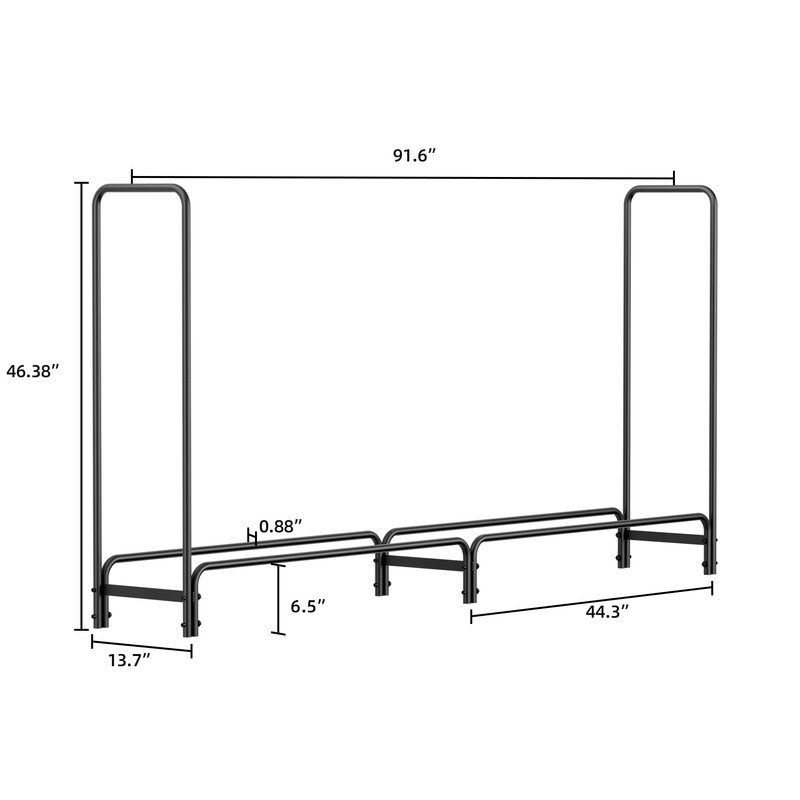 Heavy Duty Firewood Log Rack for Indoor & Outdoor Storage
