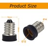 FINELED 12pcs LED E14 a E12 Adaptador Convertidor de lámpara,
