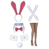 AiMiNa 6Pcs Womens Bunny Costume Cosplay Costume Satin Gloves Rabbit