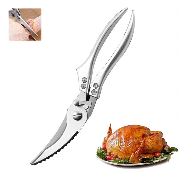agctrler Poultry Scissors Stainless Steel Dot Christmas Meat Scissors Versatile