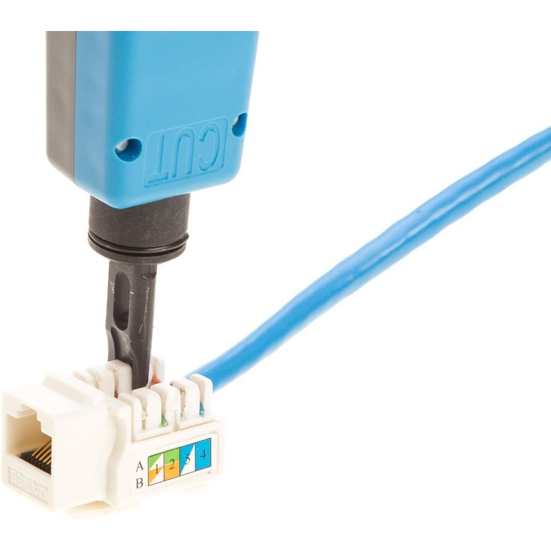 SATMAXIMUM 50 Pack Cat6 Keystone Ethernet Wall Jacks RJ45 Punch
