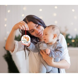 D24TIME First for New Mom Happy 1st Mothers Day Ornament Keepsake First Time Mom Mother Mom to Be New Mom Gifts from Baby, Baby Shower (Fox)