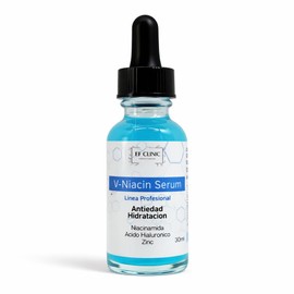 V-Niacin Serum con Niacinamida, Ácido Hialurónico y Zinc 30 ml | Sérum Facial Antiedad e Hidratante | Mejora la Apariencia del Tono y Poros | Uso Profesional y Diario