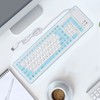 Sanpyl USB Wired Keyboard, 103 Keys Foldable Silicone Keyboard Waterproof